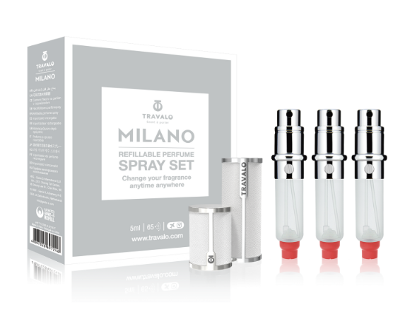 103 TRAVALO アトマイザー MILANO SET white トラヴァーロ ミラノセット ホワイト(TRAVALO MILANO Set White